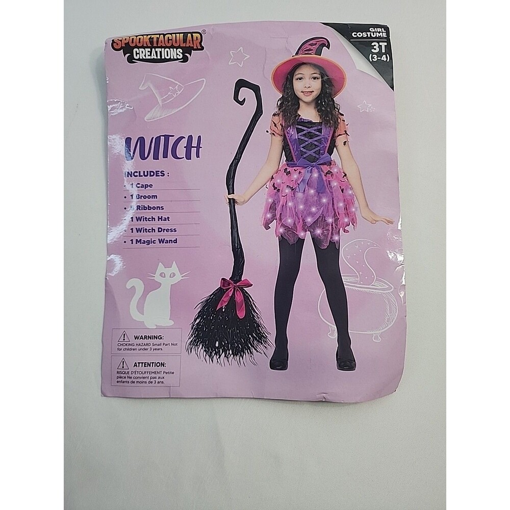 spooktacular creations Witch Girl Size 3T